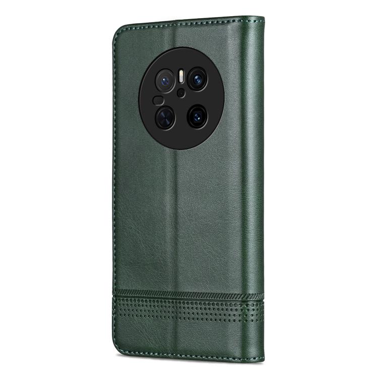 For Huawei Mate 70 AZNS Magnetic Calf Texture Flip Leather Phone Case(Dark Green) by AZNS