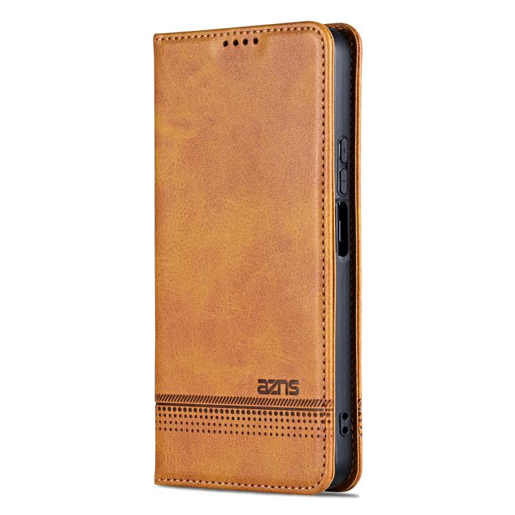 For Huawei Mate 70 AZNS Magnetic Calf Texture Flip Leather Phone Case(Light Brown) by AZNS