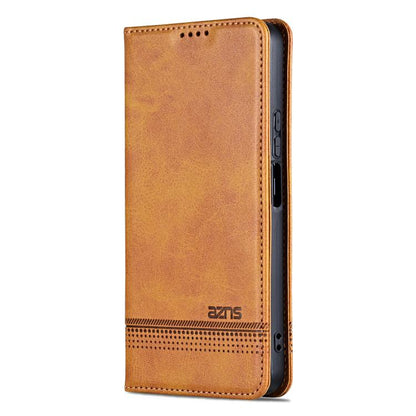 For Huawei Mate 70 AZNS Magnetic Calf Texture Flip Leather Phone Case(Light Brown) by AZNS