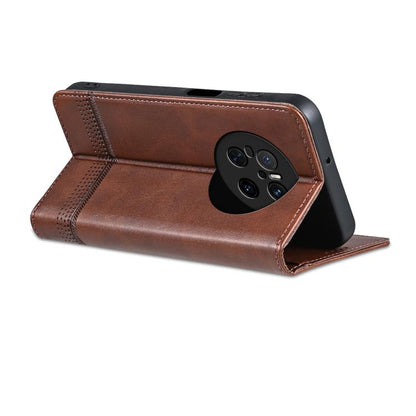 For Huawei Mate 70 AZNS Magnetic Calf Texture Flip Leather Phone Case(Dark Brown) by AZNS