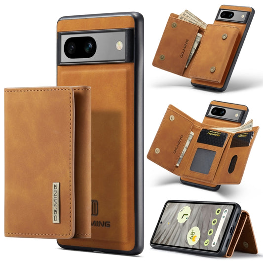 For Google Pixel 7A DG.MING M1 Series 3-Fold Multi Card Wallet + Magnetic Phone Case(Brown) by DG.MING