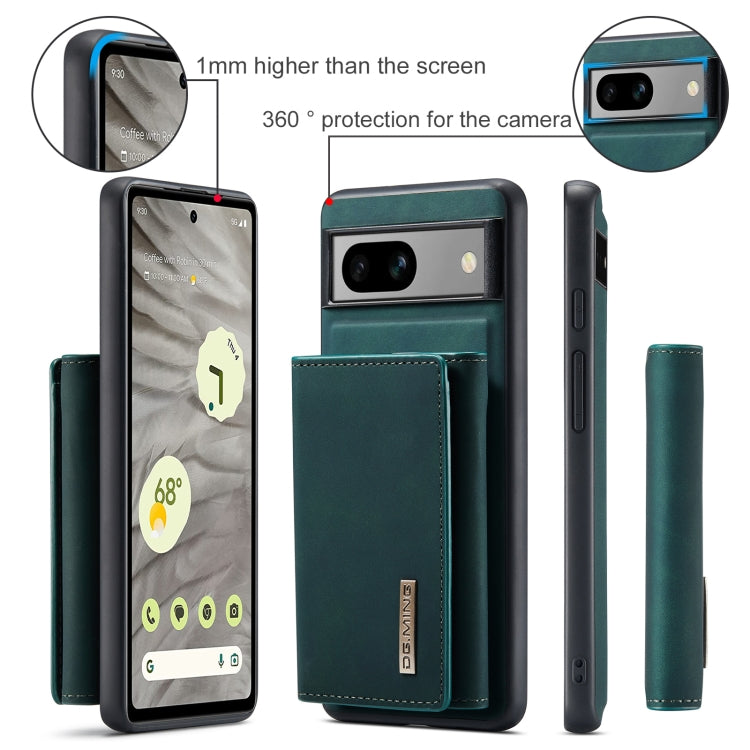 For Google Pixel 7A DG.MING M1 Series 3-Fold Multi Card Wallet + Magnetic Phone Case(Green) by DG.MING