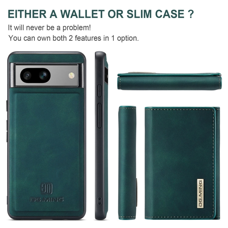 For Google Pixel 7A DG.MING M1 Series 3-Fold Multi Card Wallet + Magnetic Phone Case(Green) by DG.MING