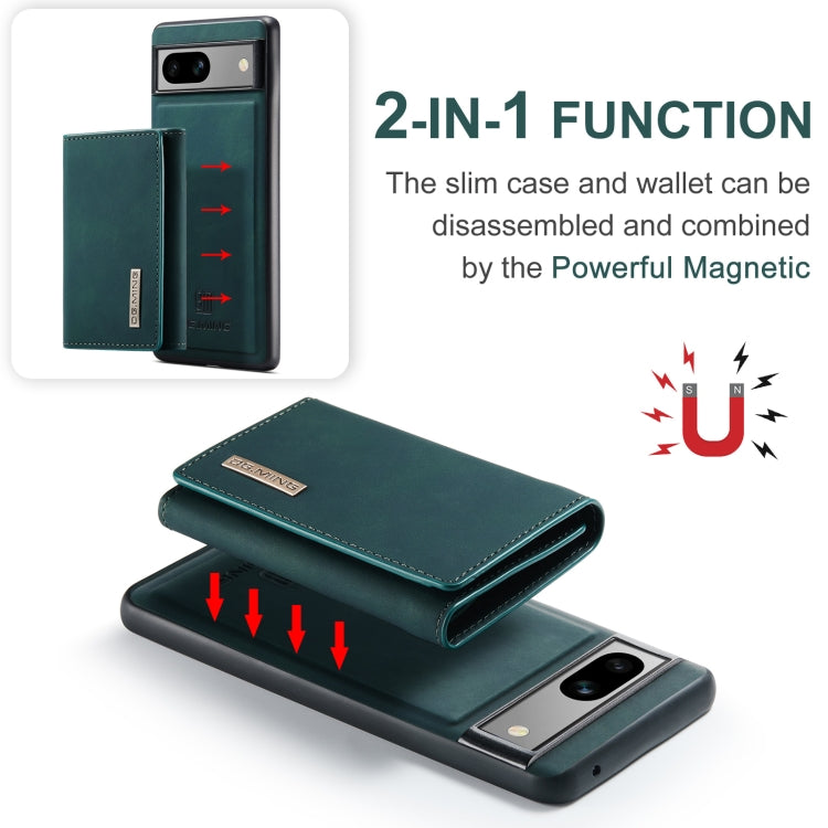 For Google Pixel 7A DG.MING M1 Series 3-Fold Multi Card Wallet + Magnetic Phone Case(Green) by DG.MING