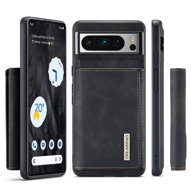 For Google Pixel 8 Pro DG.MING M1 Series 3-Fold Multi Card Wallet + Magnetic Phone Case(Black) by DG.MING