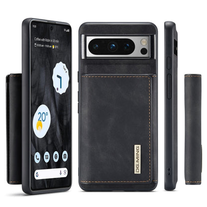 For Google Pixel 8 Pro DG.MING M1 Series 3-Fold Multi Card Wallet + Magnetic Phone Case(Black) by DG.MING
