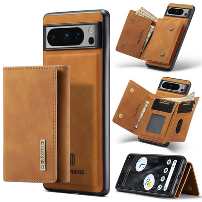For Google Pixel 8 Pro DG.MING M1 Series 3-Fold Multi Card Wallet + Magnetic Phone Case(Brown) by DG.MING