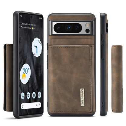 For Google Pixel 8 Pro DG.MING M1 Series 3-Fold Multi Card Wallet + Magnetic Phone Case(Coffee) by DG.MING