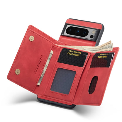 For Google Pixel 8 Pro DG.MING M1 Series 3-Fold Multi Card Wallet + Magnetic Phone Case(Red) by DG.MING