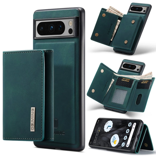 For Google Pixel 8 Pro DG.MING M1 Series 3-Fold Multi Card Wallet + Magnetic Phone Case(Green) by DG.MING