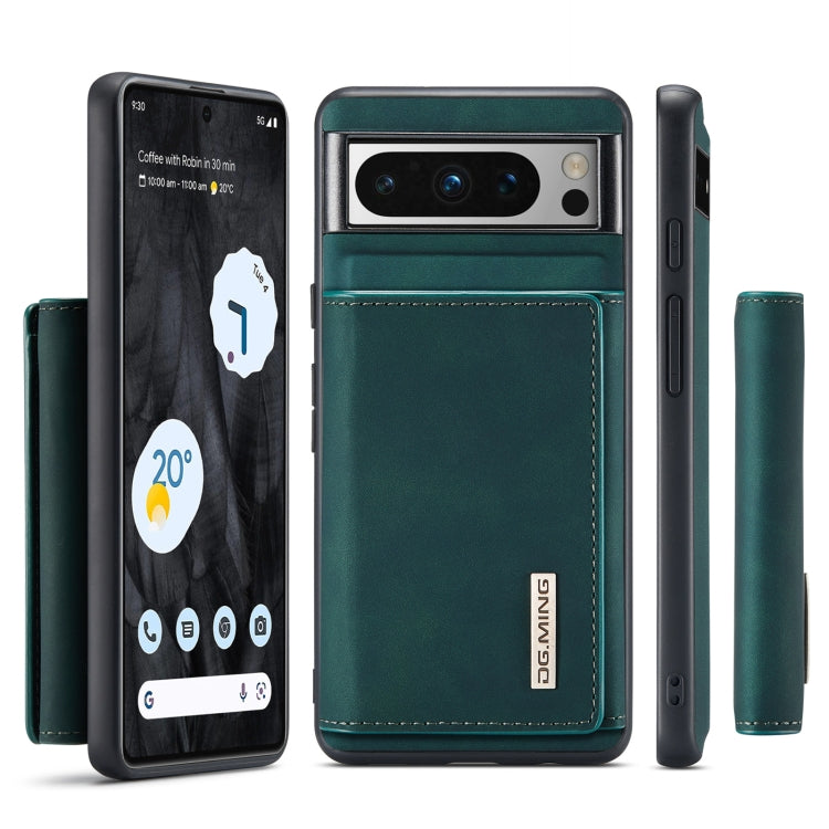 For Google Pixel 8 Pro DG.MING M1 Series 3-Fold Multi Card Wallet + Magnetic Phone Case(Green) by DG.MING