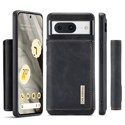 For Google Pixel 8 DG.MING M1 Series 3-Fold Multi Card Wallet + Magnetic Phone Case(Black) by DG.MING