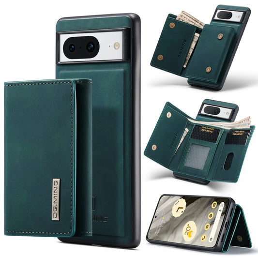 For Google Pixel 8 DG.MING M1 Series 3-Fold Multi Card Wallet + Magnetic Phone Case(Green) by DG.MING