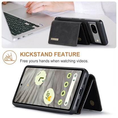 For Google Pixel 8A DG.MING M1 Series 3-Fold Multi Card Wallet + Magnetic Phone Case(Black) by DG.MING