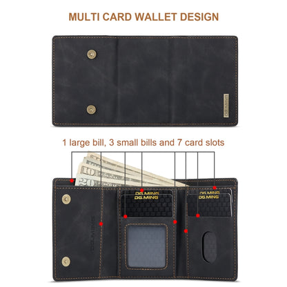 For Google Pixel 8A DG.MING M1 Series 3-Fold Multi Card Wallet + Magnetic Phone Case(Black) by DG.MING