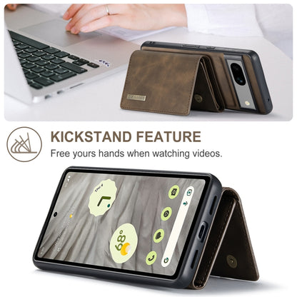 For Google Pixel 8A DG.MING M1 Series 3-Fold Multi Card Wallet + Magnetic Phone Case(Coffee) by DG.MING