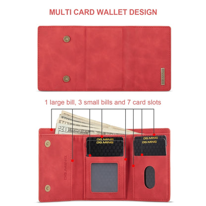 For Google Pixel 8A DG.MING M1 Series 3-Fold Multi Card Wallet + Magnetic Phone Case(Red) by DG.MING