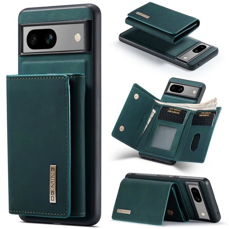 For Google Pixel 8A DG.MING M1 Series 3-Fold Multi Card Wallet + Magnetic Phone Case(Green) by DG.MING