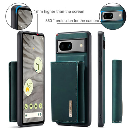 For Google Pixel 8A DG.MING M1 Series 3-Fold Multi Card Wallet + Magnetic Phone Case(Green) by DG.MING