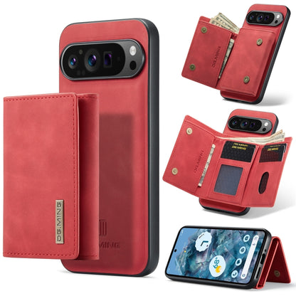 For Google Pixel 9 Pro XL DG.MING M1 Series 3-Fold Multi Card Wallet + Magnetic Phone Case(Red) by DG.MING