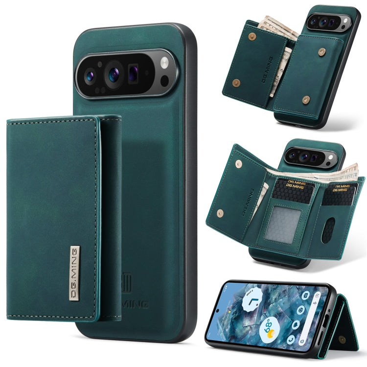 For Google Pixel 9 Pro XL DG.MING M1 Series 3-Fold Multi Card Wallet + Magnetic Phone Case(Green) by DG.MING