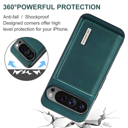 For Google Pixel 9 Pro XL DG.MING M1 Series 3-Fold Multi Card Wallet + Magnetic Phone Case(Green) by DG.MING