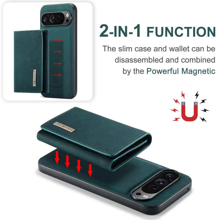 For Google Pixel 9 Pro XL DG.MING M1 Series 3-Fold Multi Card Wallet + Magnetic Phone Case(Green) by DG.MING