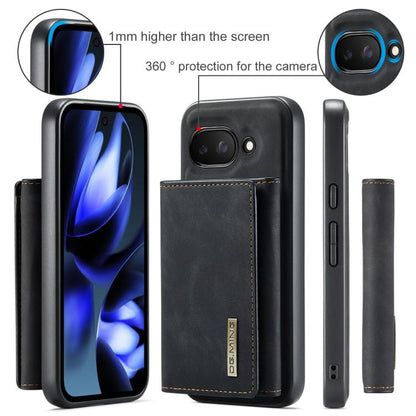 For Google Pixel 9a DG.MING M1 Series 3-Fold Multi Card Wallet + Magnetic Phone Case(Black) by DG.MING