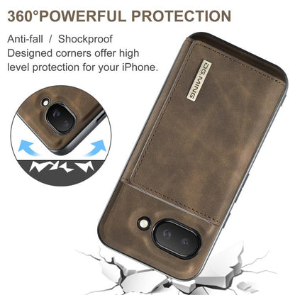 For Google Pixel 9a DG.MING M1 Series 3-Fold Multi Card Wallet + Magnetic Phone Case(Coffee) by DG.MING