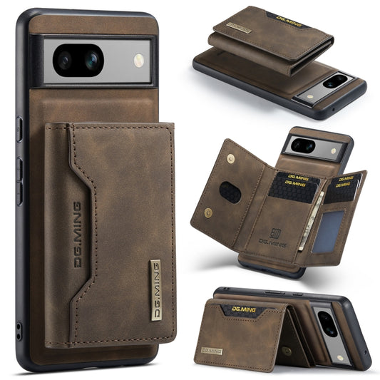 For Google Pixel 7A DG.MING M2 Series 3-Fold Multi Card Bag + Magnetic Phone Case(Coffee) by DG.MING