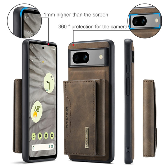 For Google Pixel 7A DG.MING M2 Series 3-Fold Multi Card Bag + Magnetic Phone Case(Coffee) by DG.MING