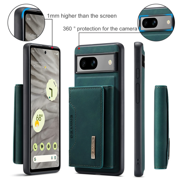 For Google Pixel 7A DG.MING M2 Series 3-Fold Multi Card Bag + Magnetic Phone Case(Green) by DG.MING