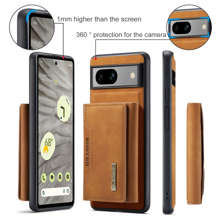 For Google Pixel 8A DG.MING M2 Series 3-Fold Multi Card Bag + Magnetic Phone Case(Brown) by DG.MING