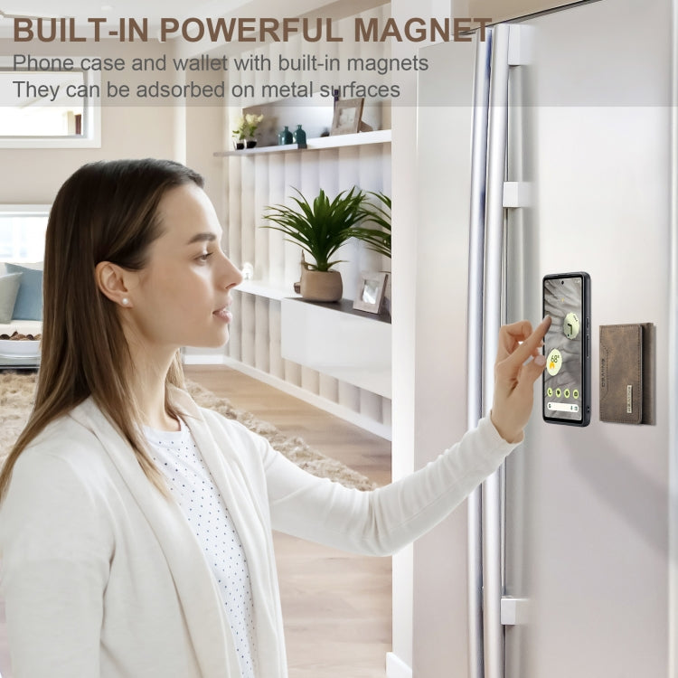 For Google Pixel 8A DG.MING M2 Series 3-Fold Multi Card Bag + Magnetic Phone Case(Coffee) by DG.MING