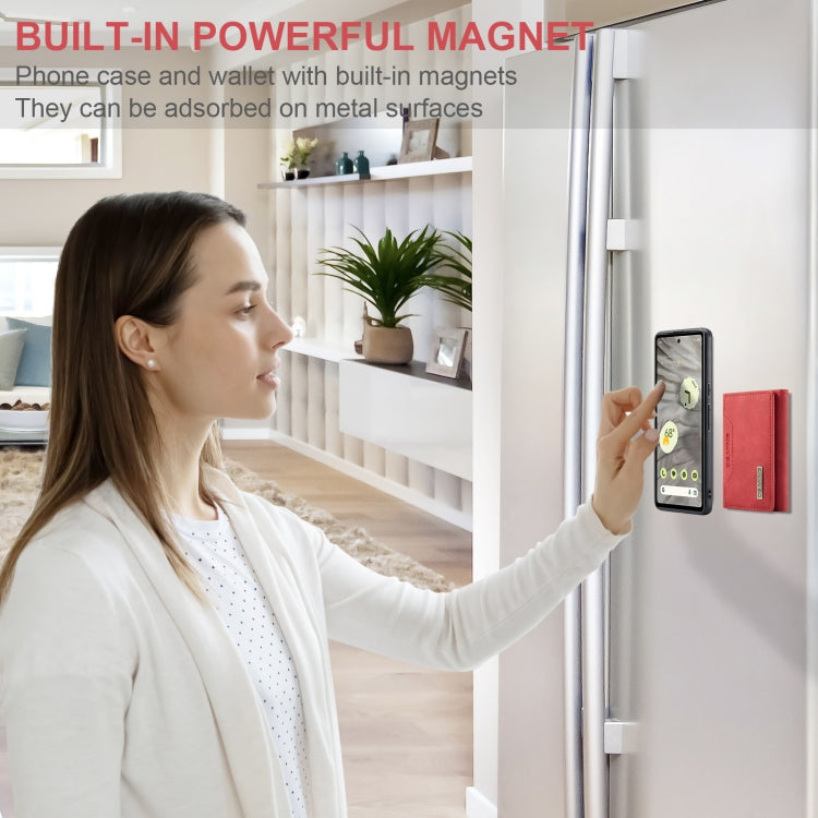 For Google Pixel 8A DG.MING M2 Series 3-Fold Multi Card Bag + Magnetic Phone Case(Red) by DG.MING