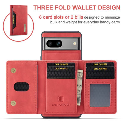 For Google Pixel 8A DG.MING M2 Series 3-Fold Multi Card Bag + Magnetic Phone Case(Red) by DG.MING