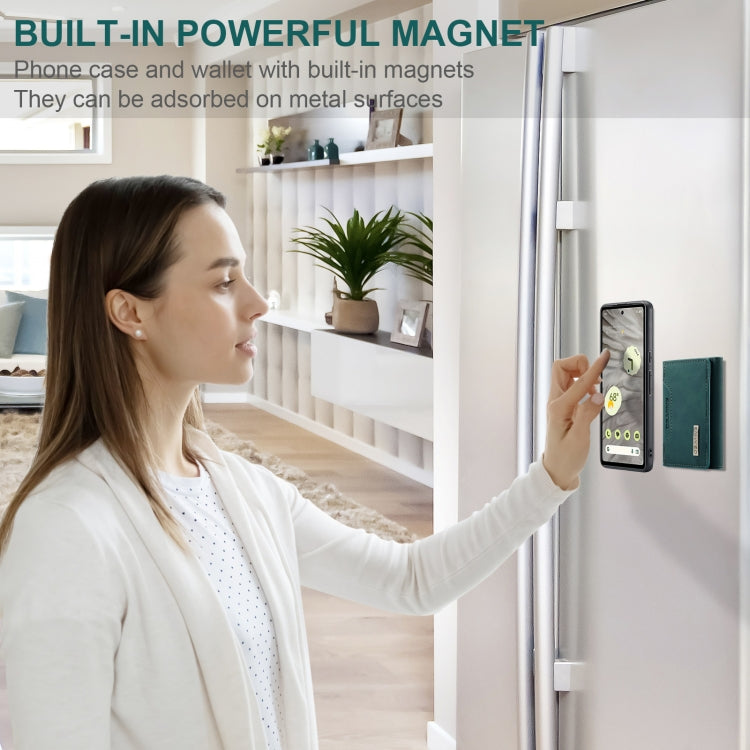 For Google Pixel 8A DG.MING M2 Series 3-Fold Multi Card Bag + Magnetic Phone Case(Green) by DG.MING