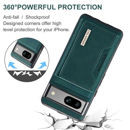 For Google Pixel 8A DG.MING M2 Series 3-Fold Multi Card Bag + Magnetic Phone Case(Green) by DG.MING