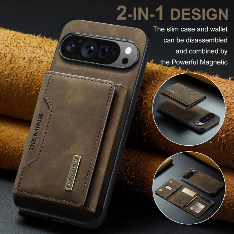 For Google Pixel 9 Pro XL DG.MING M2 Series 3-Fold Multi Card Bag + Magnetic Phone Case(Coffee) by DG.MING