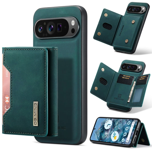 For Google Pixel 9 Pro XL DG.MING M2 Series 3-Fold Multi Card Bag + Magnetic Phone Case(Green) by DG.MING