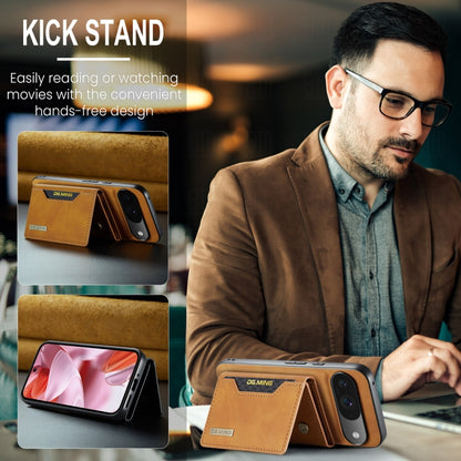 For Google Pixel 9 / 9 Pro DG.MING M2 Series 3-Fold Multi Card Bag + Magnetic Phone Case(Brown) by DG.MING
