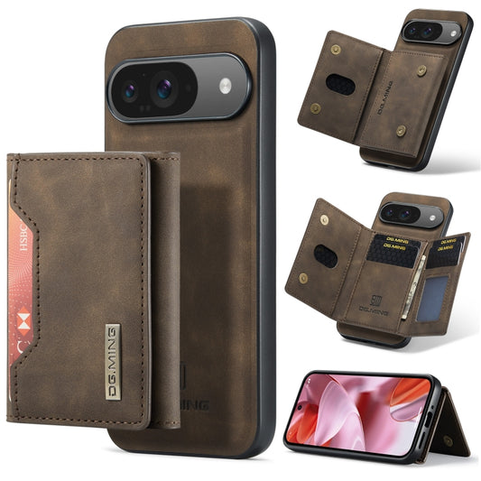 For Google Pixel 9 / 9 Pro DG.MING M2 Series 3-Fold Multi Card Bag + Magnetic Phone Case(Coffee) by DG.MING
