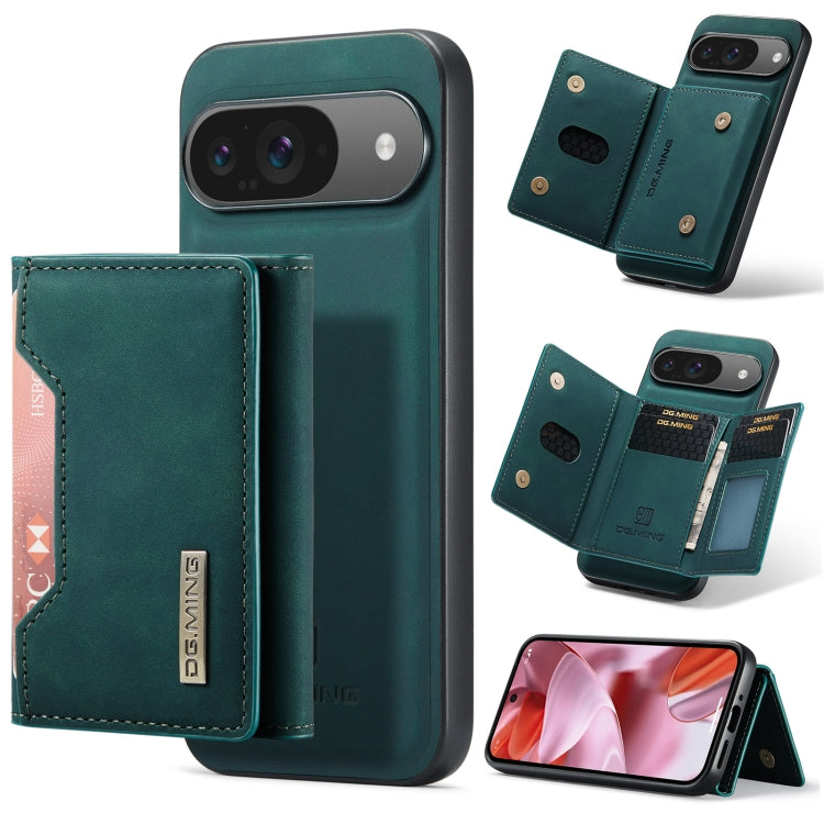 For Google Pixel 9 / 9 Pro DG.MING M2 Series 3-Fold Multi Card Bag + Magnetic Phone Case(Green) by DG.MING