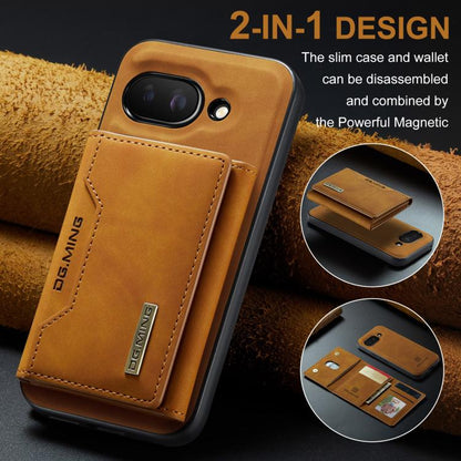 For Google Pixel 9a DG.MING M2 Series 3-Fold Multi Card Bag + Magnetic Phone Case(Brown) by DG.MING