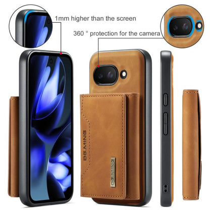 For Google Pixel 9a DG.MING M2 Series 3-Fold Multi Card Bag + Magnetic Phone Case(Brown) by DG.MING