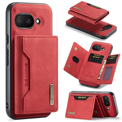 For Google Pixel 9a DG.MING M2 Series 3-Fold Multi Card Bag + Magnetic Phone Case(Red) by DG.MING