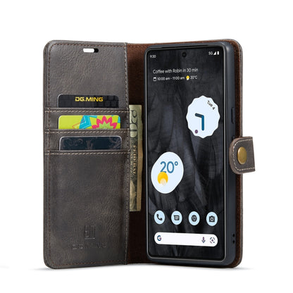 For Google Pixel 8 Pro DG.MING Crazy Horse Texture Detachable Magnetic Leather Phone Case(Grey) by DG.MING