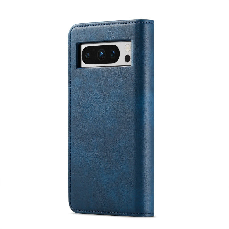For Google Pixel 8 Pro DG.MING Crazy Horse Texture Detachable Magnetic Leather Phone Case(Blue) by DG.MING