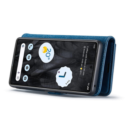 For Google Pixel 8 Pro DG.MING Crazy Horse Texture Detachable Magnetic Leather Phone Case(Blue) by DG.MING