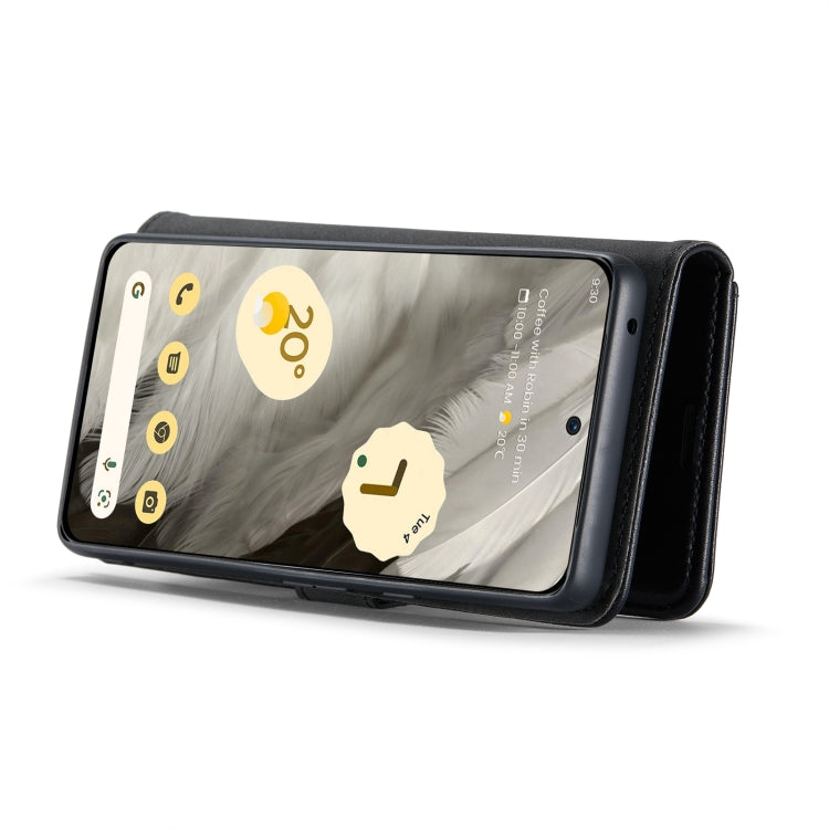 For Google Pixel 8 DG.MING Crazy Horse Texture Detachable Magnetic Leather Phone Case(Black) by DG.MING